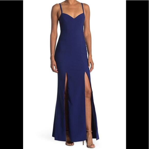 LIKELY Alameda Gown In Blueprint size 6 . NWOT - Picture 1 of 11